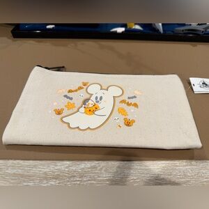Disney Canvas rectangle fall Pouch with Ghost and Pumpkin Design